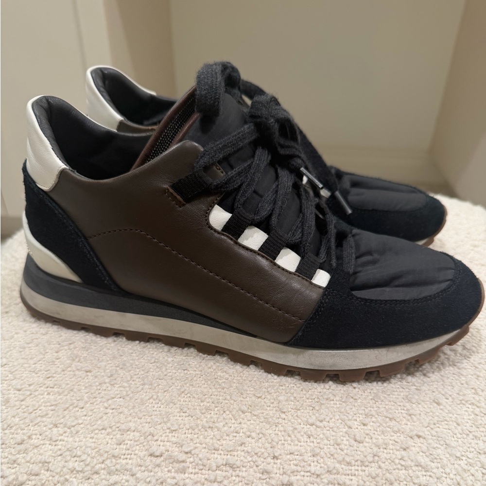 Brunello Cucinelli Black and Brown Sneakers